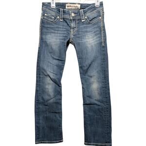 Y2K Baggy BKE Sabrina Bootcut Denim Blue Jeans Womens 27